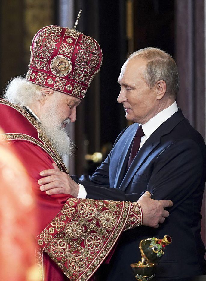 Patriarch Kirill and Vladimir Putin. 