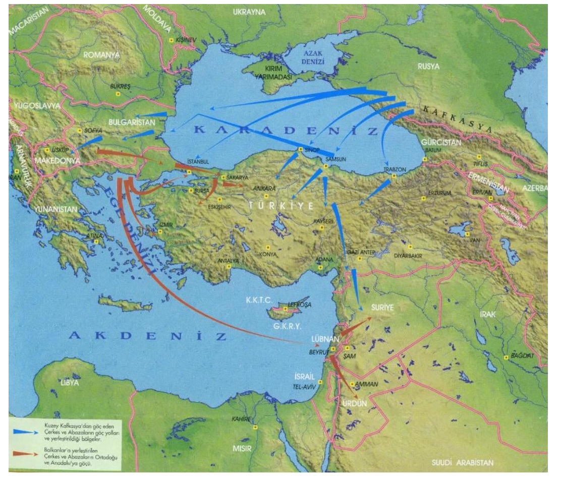 Circassian exile to the Ottoman Empire [3].