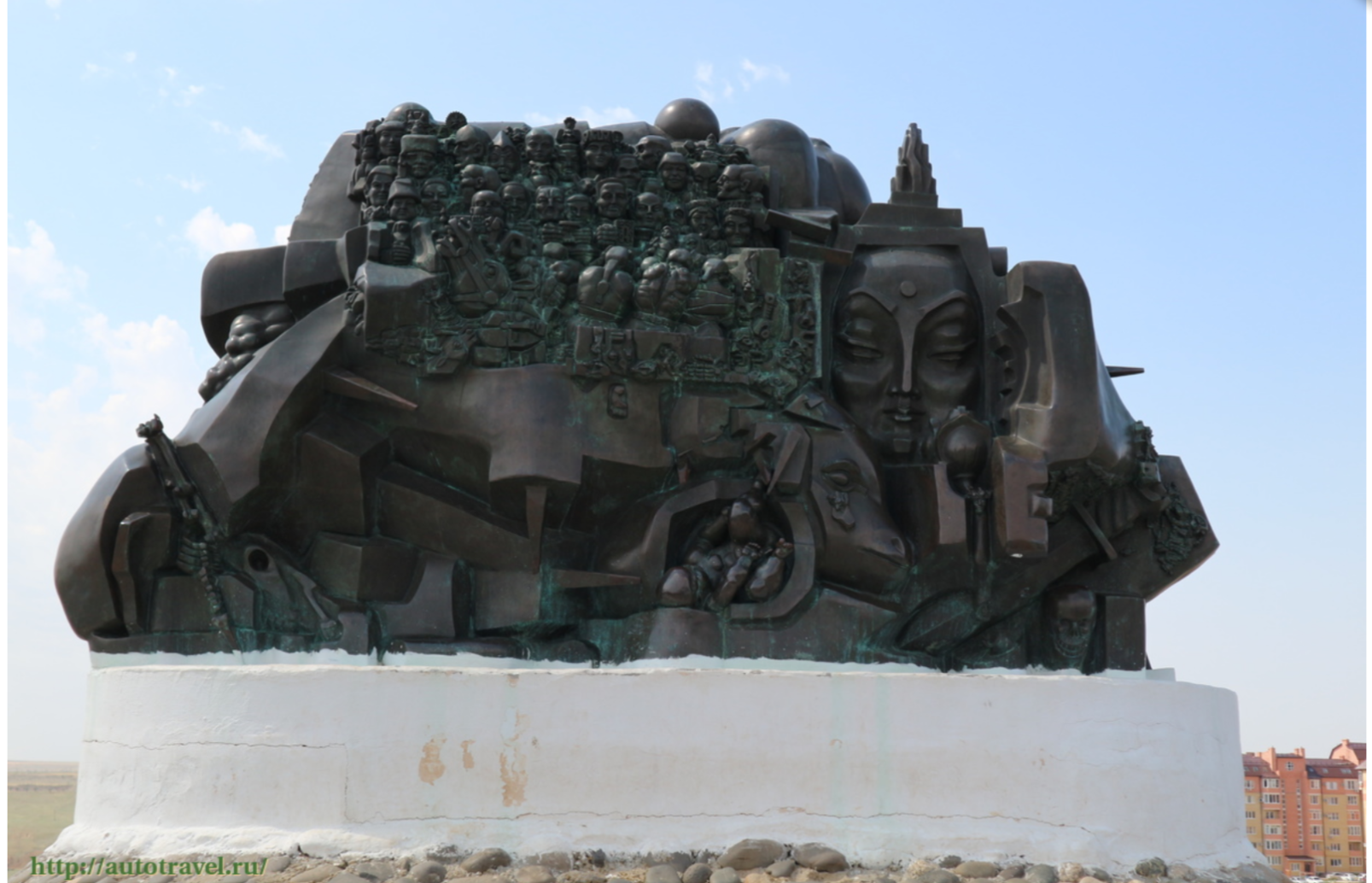 The Departure and Return monument in Elista, Kalmykia, dedicated to the deportation of the Kalmyk people to Siberia